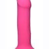 Squeeze-It Vibrating Squeezable Rechargeable Silicone Phallic Dildo - Pink