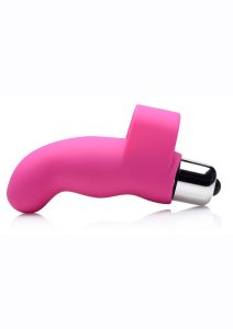 Gossip G-Thrill Silicone Finger Vibrator with Full Size Bullet - Pink