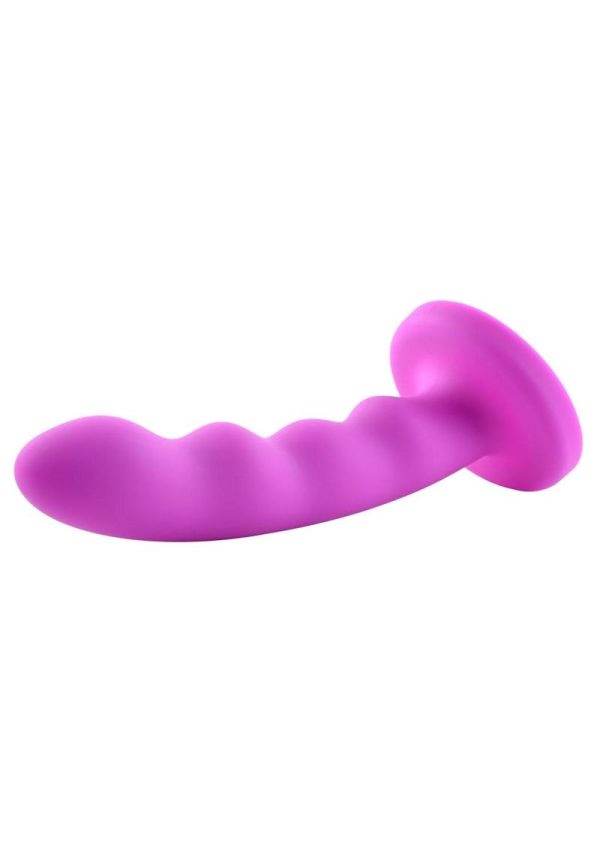 Nautia Silicone Curved Dildo with Suction Cup 8in - Fuchsia