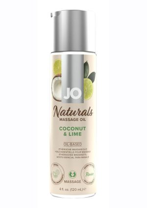 JO Naturals Coconut and Lime Massage Oil 4oz