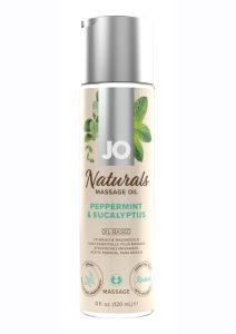 JO Naturals Peppermint and Eucalyptus Massage Oil 4oz