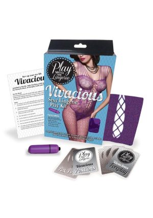 Play with Me Lingerie Vivacious Sexy Lingerie Play Kit - Purple/Blue