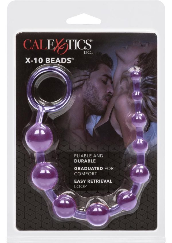 X 10 Anal Beads - Purple