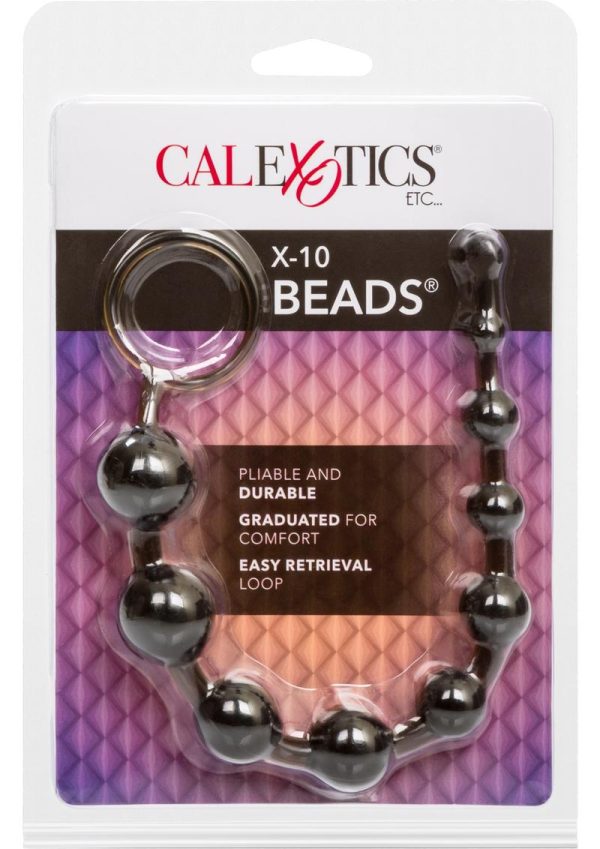 X 10 Anal Beads - Black