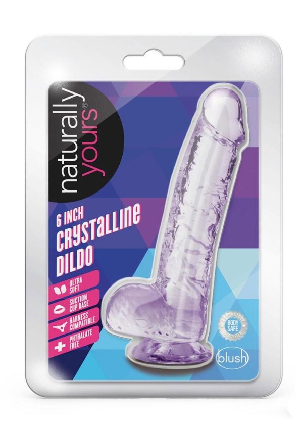 Naturally Yours Crystalline Dildo 6in - Amethyst