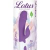 Lotus Sensual Massager #6 Silicone Rabbit Vibrator - Purple/White