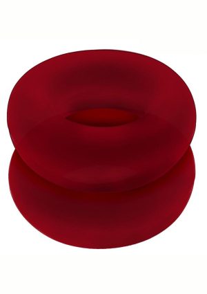 Hunkyjunk Stiffy Bulge Silicone Cock Rings (2 pack) - Cherry Ice