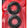 Hunkyjunk Stiffy Bulge Silicone Cock Rings (2 pack) - Tar Ice