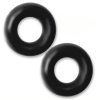 Hunkyjunk Stiffy Bulge Silicone Cock Rings (2 pack) - Tar Ice