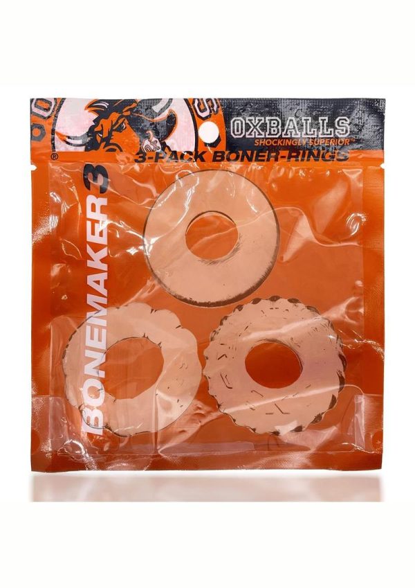 Oxballs Bonemaker Cock Ring Kit (3 pack) - Clear