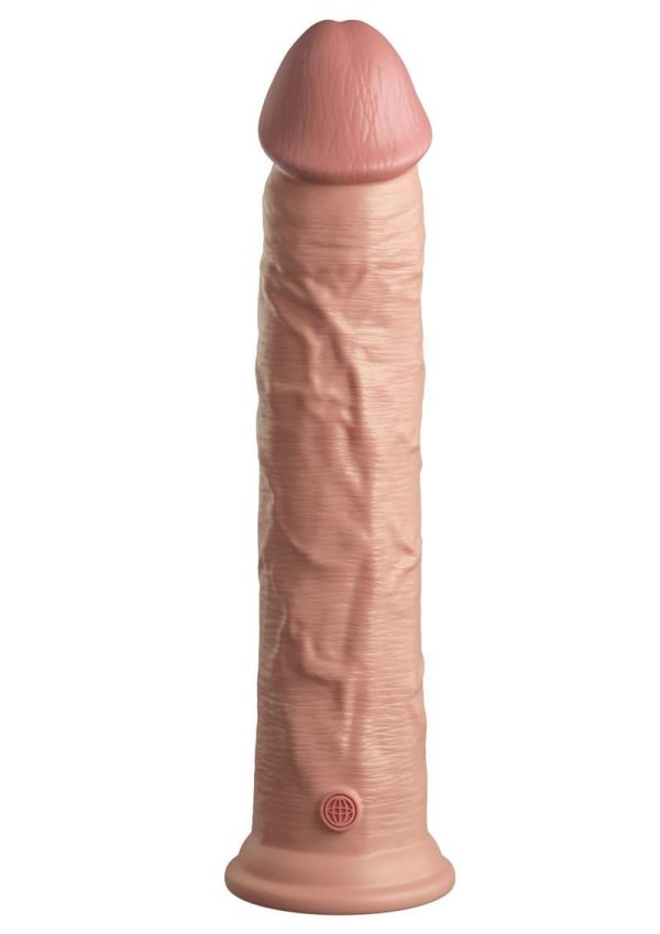 King Cock Elite Dual Density Silicone Dildo 11in - Vanilla