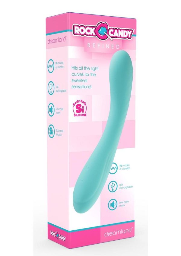 Rock Candy Refined Dreamland Rechargeable Silicone G-Spot Vibrator - Blue