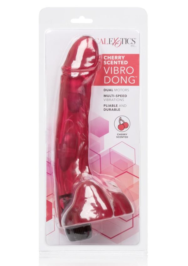 Cherry Scented Multi-Speed Vibro Dong - Red