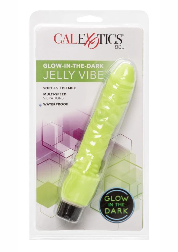 Glow-In-The-Dark Jelly Vibrator - Green