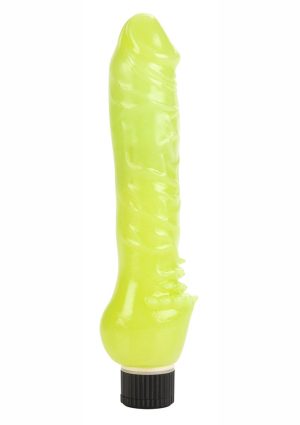 Glow-In-The-Dark Jelly Vibrator - Green