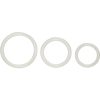 Tri Rings Cock Ring Set (3 Piece Set) - White