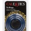 Tri Rings Cock Ring Set (3 Piece Set) - Blue