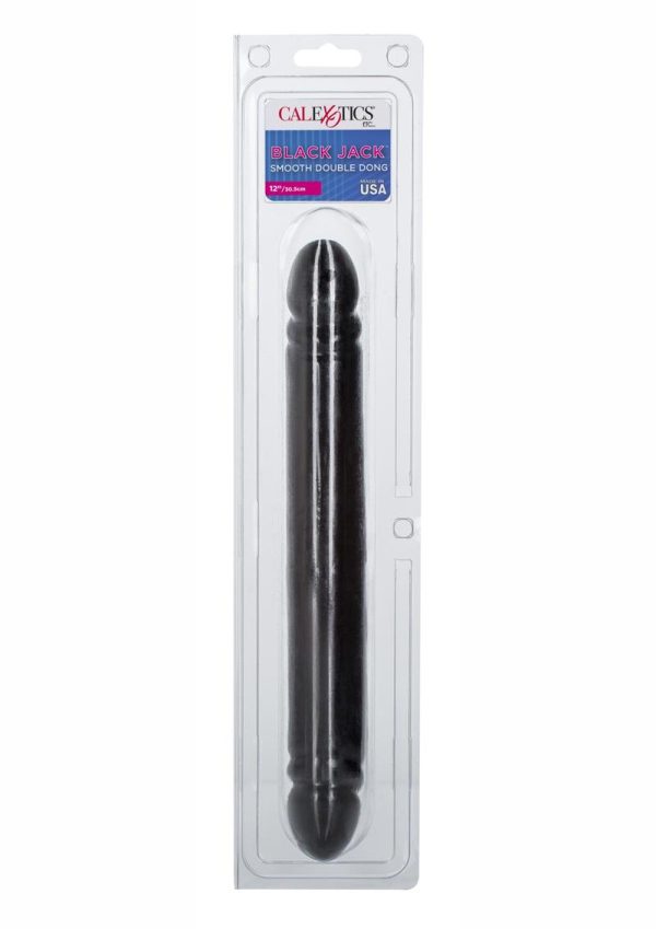 Smooth Double Dong Black Jack Dildo 12in - Black
