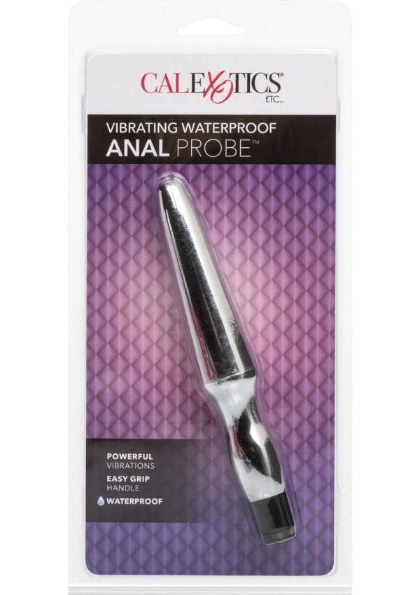 Vibrating Anal Probe Vibrator - Silver