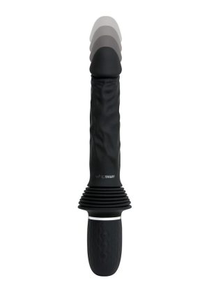 Whipsmart Thrusting Rechargeable Silicone Cock with Remote - Black