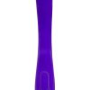 Nu Sensuelle Vivi Rechargeable Silicone Double Tapping Vibrator with Clitoral Stimulation - Deep Purple