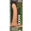 Performance Maxx Rechargeable Silicone Ribbed Dual Penetrator Extender - Vanilla