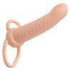 Performance Maxx Rechargeable Silicone Ribbed Dual Penetrator Extender - Vanilla