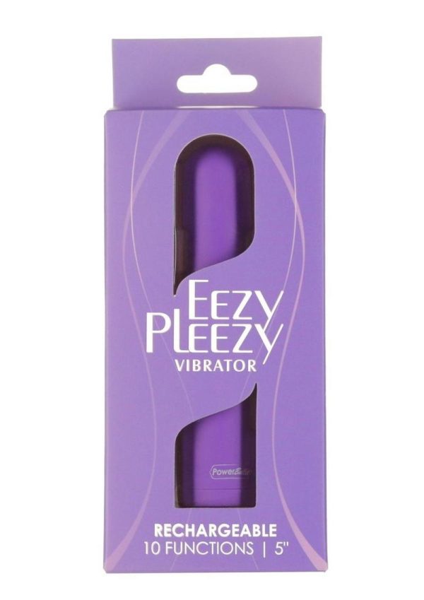 PowerBullet Eezy Pleezy Rechargeable Vibrator 5in - Purple