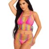 Twist Net Tank Top and Boy Shorts Ombre Rainbow (2 Piece) - O/S - Multicolor