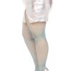 Leg Avenue Spandex Industrial Net Tights - 1X-2X - Neon Blue