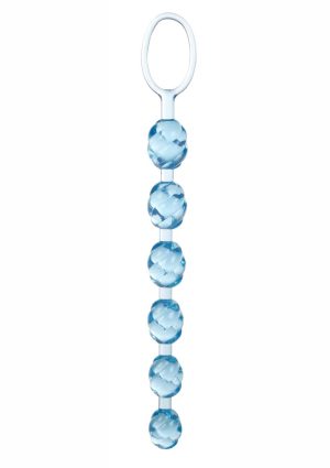 Swirl Pleasure Anal Beads -Blue