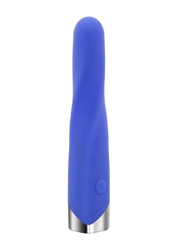 Twisted Temptation Rechargeable Silicone Vibrator - Blue