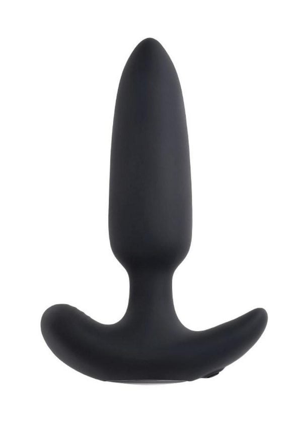 Selopa Black Beauty Rechargeable Silicone Vibrating Plug - Black