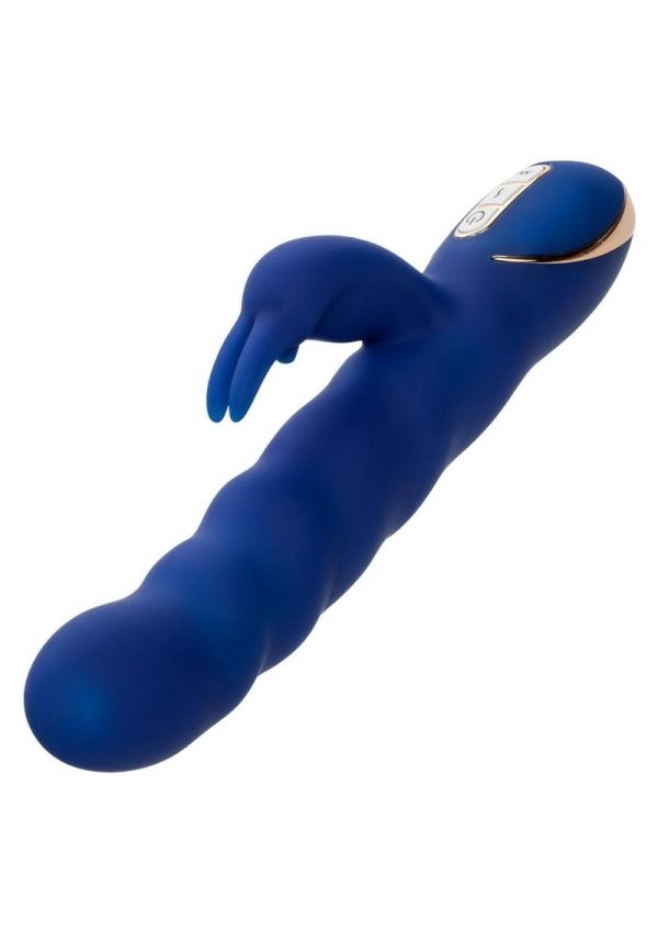 Jack Rabbit Signature Rechargeable Silicone Wave Motion Rabbit Vibrator - Blue