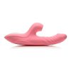 Shegasm Candy-Thrust Rechargeable Silicone Thrusting and Sucking Rabbit Vibrator - Pink
