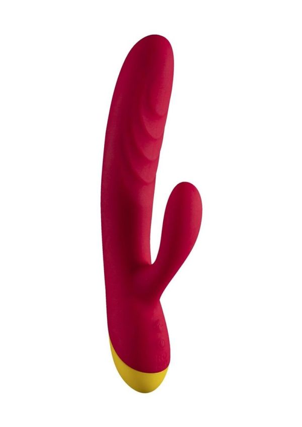 Romp Jazz Rechargeable Silicone Rabbit Vibrator - Red