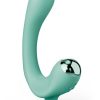 JimmyJane Reflexx Rabbit 2 Rechargeable Silicone Vibrator - Teal