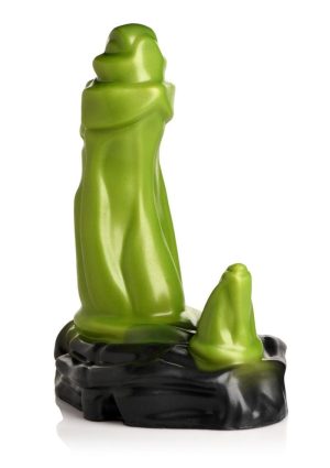 Creature Cocks Orc Silicone Dildo - Green/Black