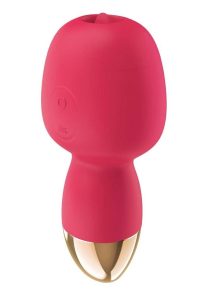 Clit-Tastic Intense Dual Massager Rechargeable Silicone Vibrator with Clitoral Stimulator - Coral