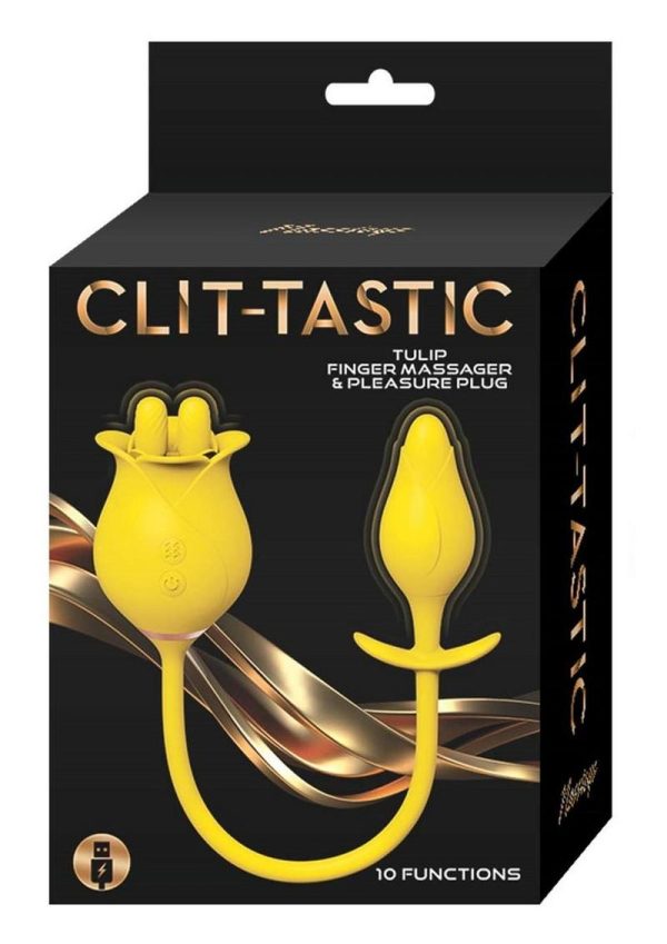 Clit-Tastic Tulip Finger Massager and Pleasure Plug Set - Yellow