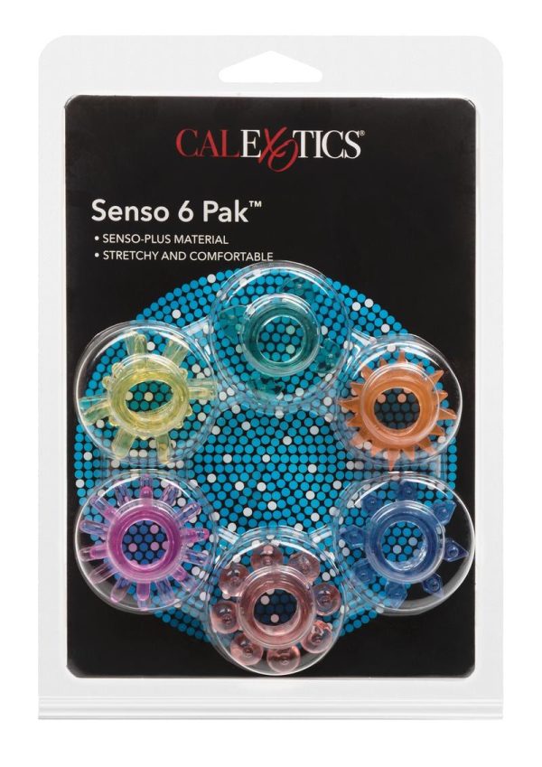 Senso 6 Pack Cock Rings (6 Piece Set)- Assorted Colors