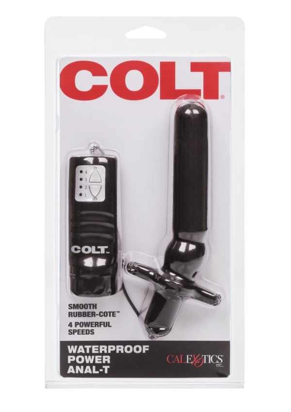 COLT Power Anal-T Vibrating Butt Plug with Remote Control- Black