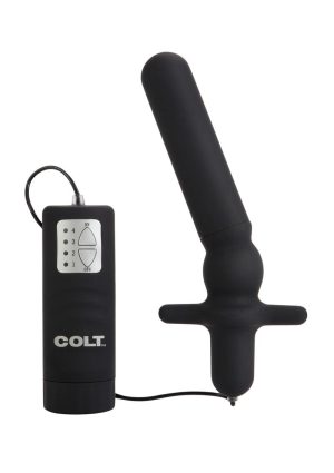 COLT Power Anal-T Vibrating Butt Plug with Remote Control- Black