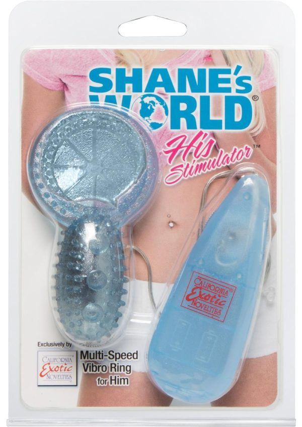 Shane`s World His Stimulator Vibrating Cock Ring - Blue