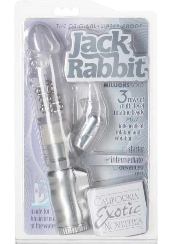 Jack Rabbit Beaded Rabbit Vibrator - Clear