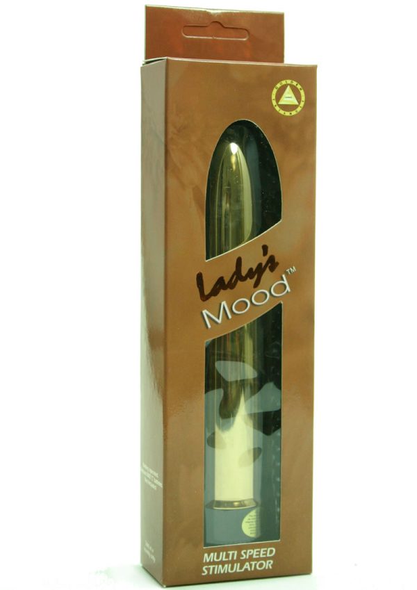 Lady`s Mood Plastic Vibrator - Gold