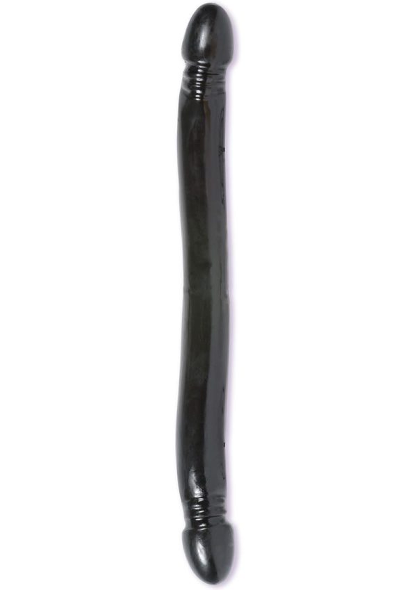 Classic Double Header Smooth Dildo 18in - Black