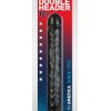 Jr. Veined Double Header Dildo 12in - Black