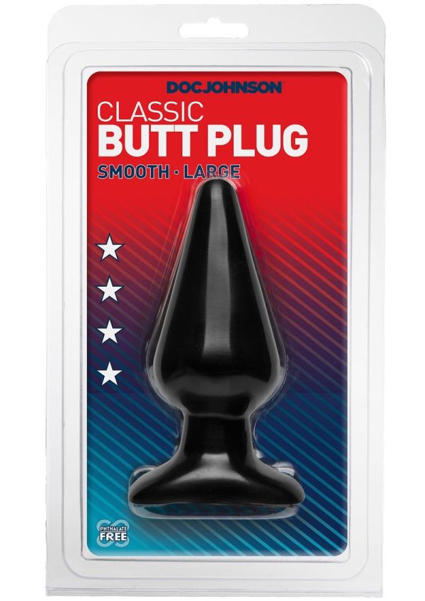 Doc Johnson Classic Butt Plug - Large - Black