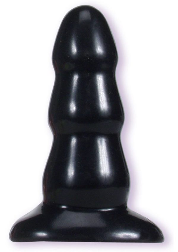 Triple Ripple Butt Plug - Large - Black